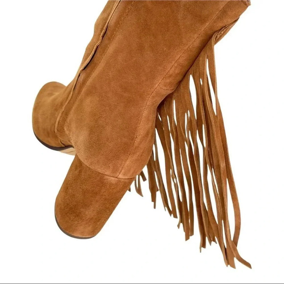 Dolce Vita Rhoda Tan Suede Tasseled Womens Ankle Boots Size 6M - Picture 9 of 16